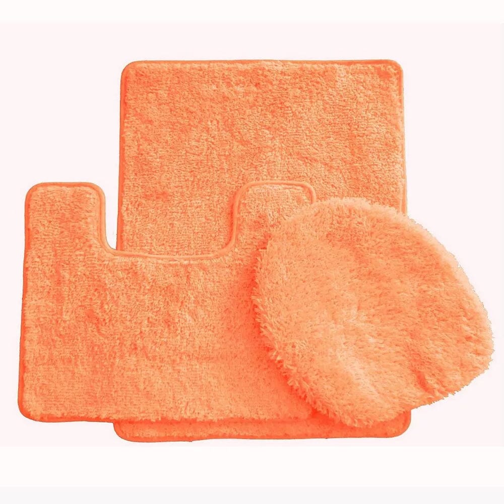 3-Piece Set: Simple Elegance by Ben&Jonah Bath Rug Bath Orange - DailySale