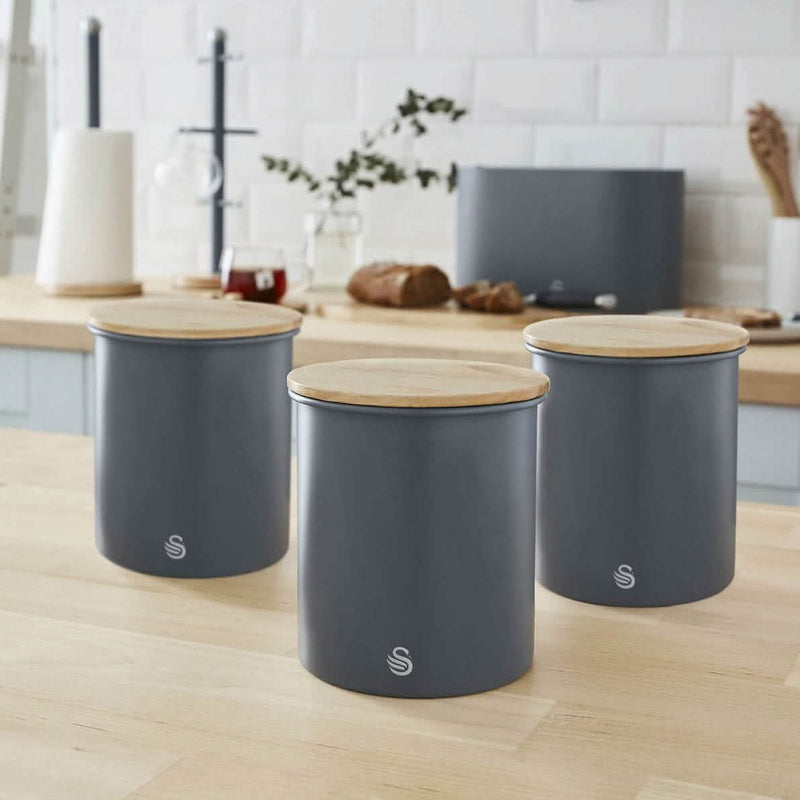 3-Piece Set: Swan Nordic Canisters Kitchen Storage - DailySale