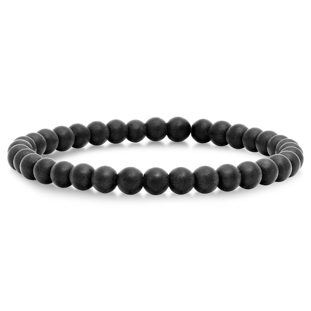 3-Piece Set: Tiger Eye and Black Lava Beaded Bracelet with Stainless Steel Lion Bracelets - DailySale