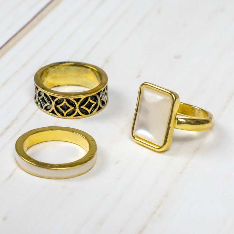 3-Piece Stacking Ring Set Rings 5 - DailySale