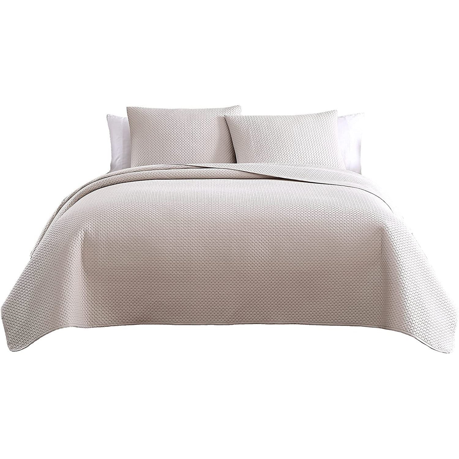 3-Piece: The Nesting Company Aspen Bedding Collection Embossed Quilt Coverlet Bedspread Set Bedding - DailySale