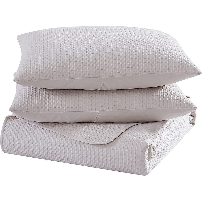 3-Piece: The Nesting Company Aspen Bedding Collection Embossed Quilt Coverlet Bedspread Set Bedding - DailySale