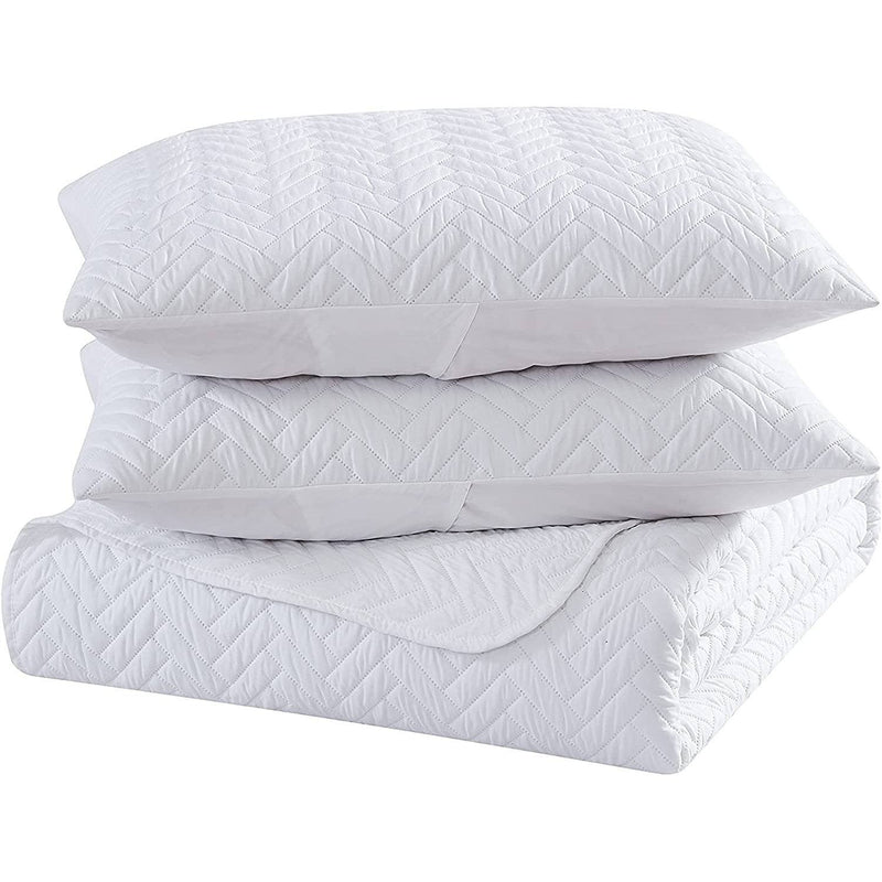 3-Piece: The Nesting Company Birch Bedding Collection Embossed Quilt Coverlet Bedspread Set