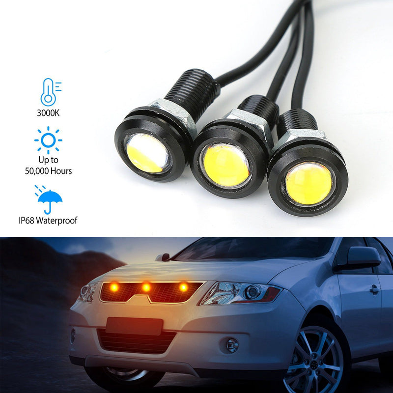 3-Pieces: Amber Eagle Eye LED Light Automotive - DailySale