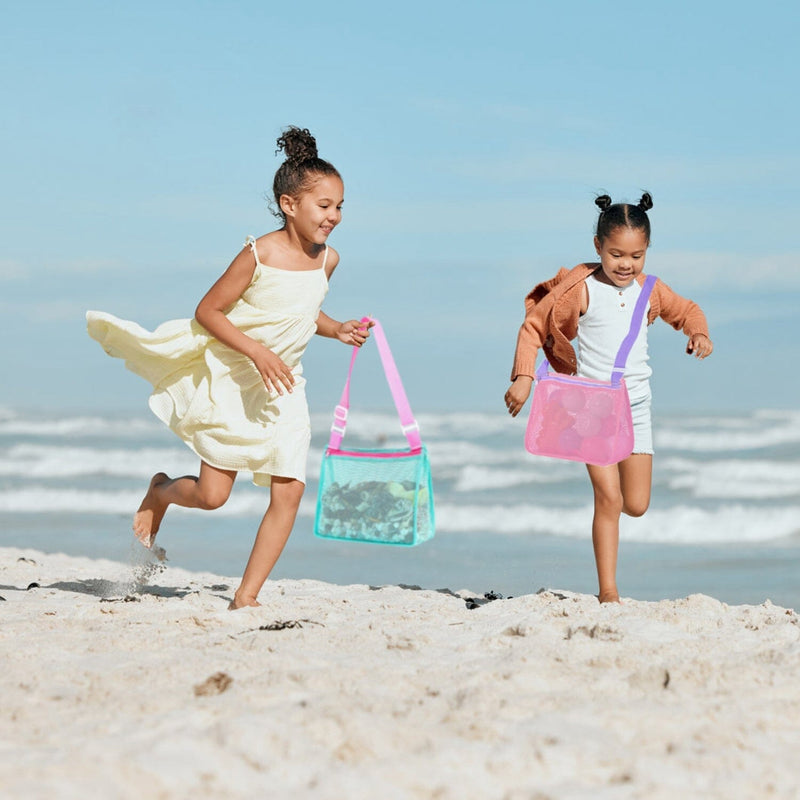 3-Pieces: Beach Mesh Bags Seashell Sand Tote Bag Bags & Travel - DailySale