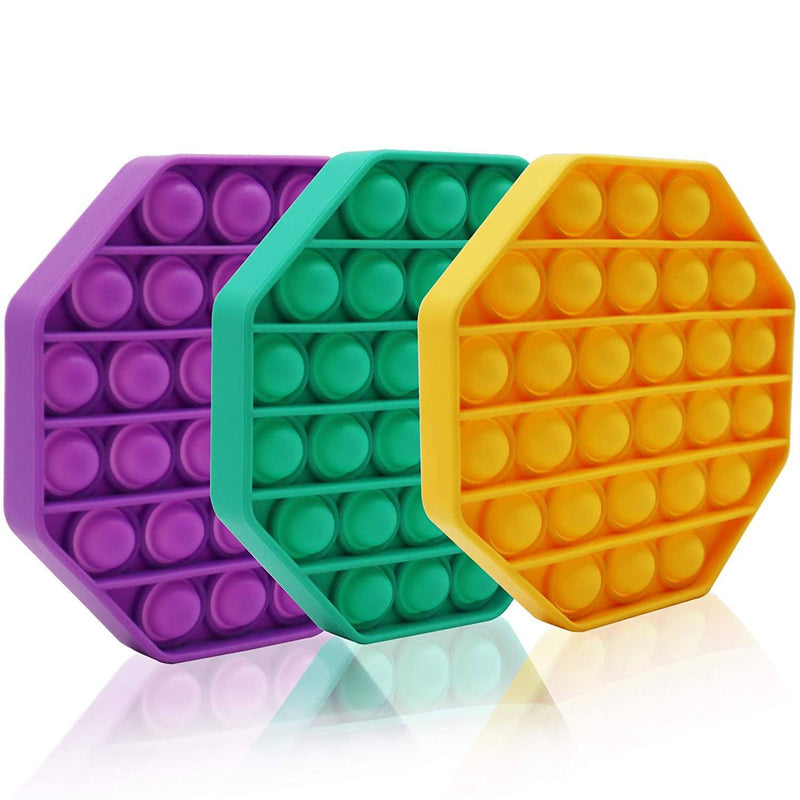 3-Pieces: Bubble Squeeze Sensory Fidget Toy Toys & Games Octagonal - DailySale
