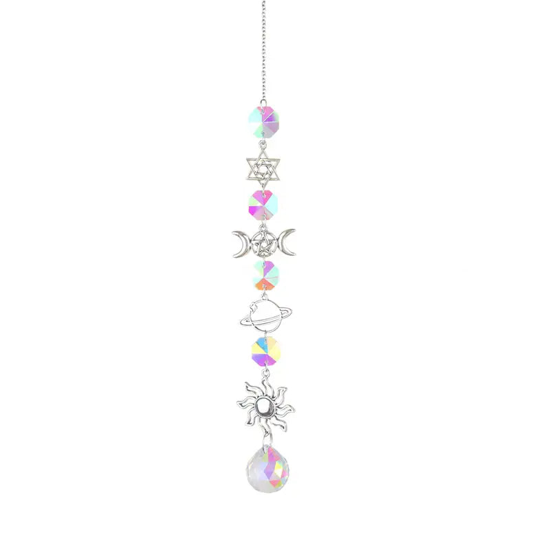 3-Pieces: Crystal Wind Chime Pendant Catcher Diamond Prisms Furniture & Decor - DailySale