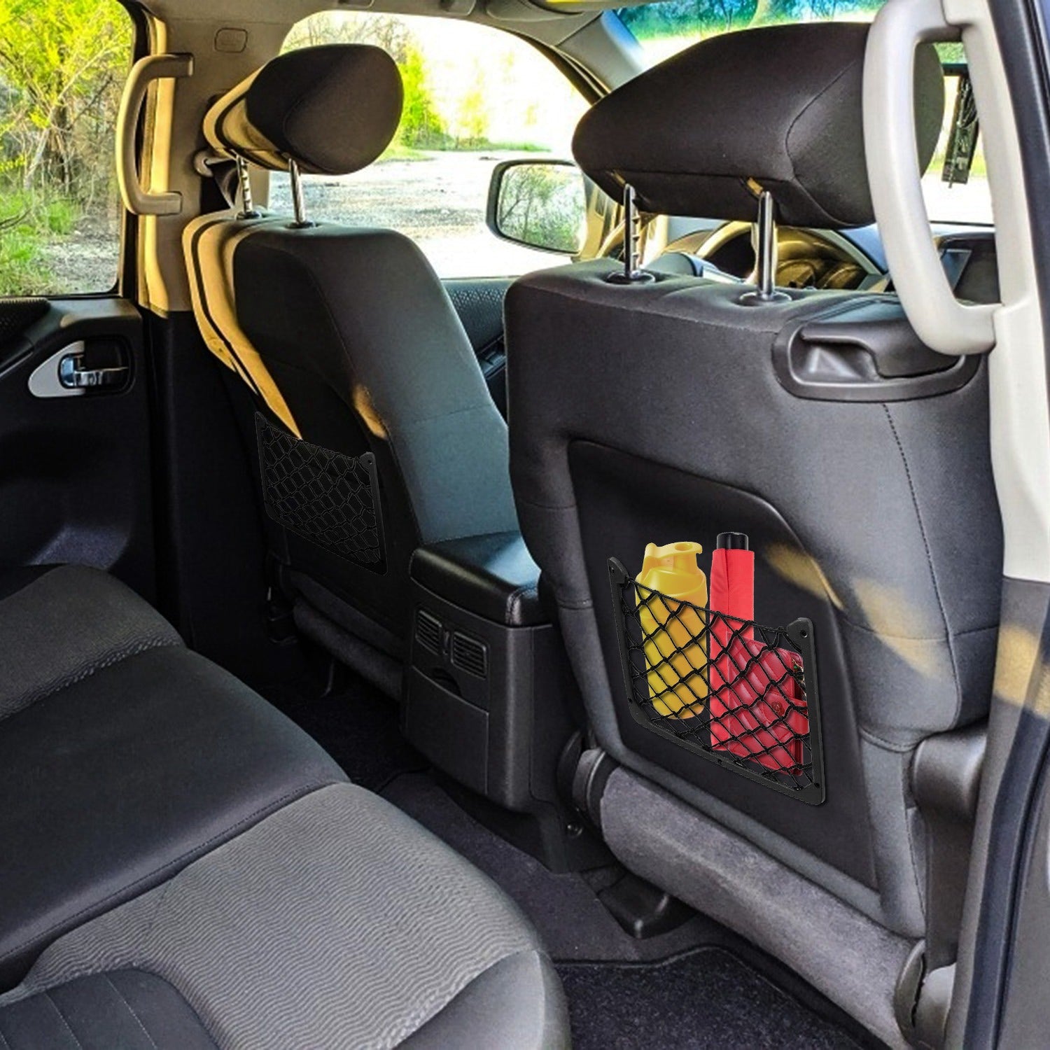 3-Pieces: Mesh Pocket Seat Side Organizer Automotive - DailySale