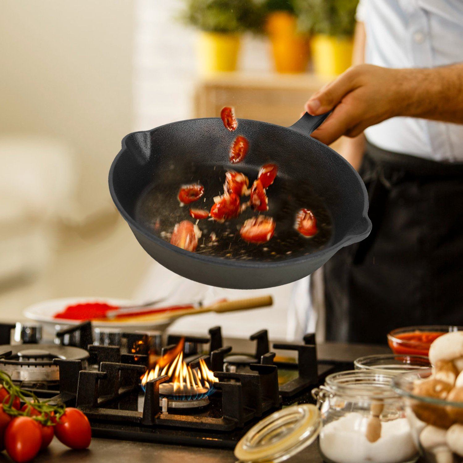 3-Pieces: Pre-Seasoned Cast Iron Skillet Kitchen & Dining - DailySale