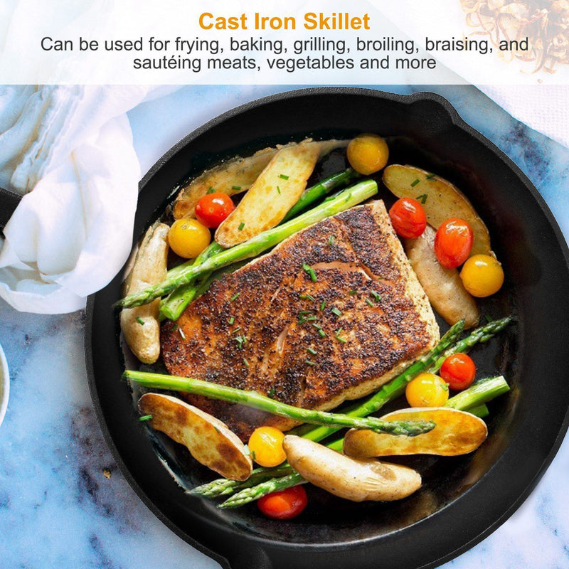 3-Pieces: Pre-Seasoned Cast Iron Skillet Kitchen & Dining - DailySale