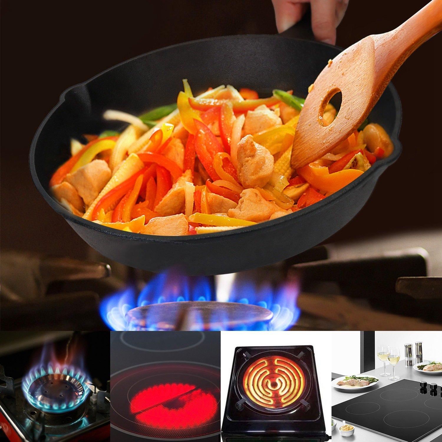 3-Pieces: Pre-Seasoned Cast Iron Skillet Kitchen & Dining - DailySale