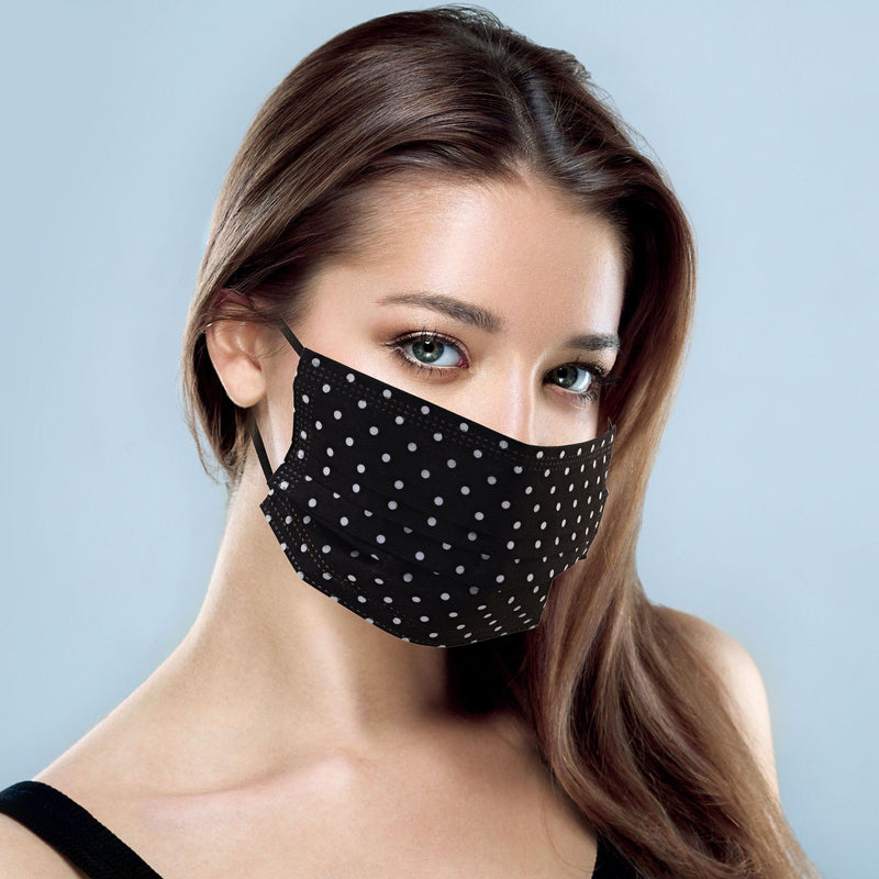 3-Ply Disposable Dot Mask Face Masks & PPE - DailySale