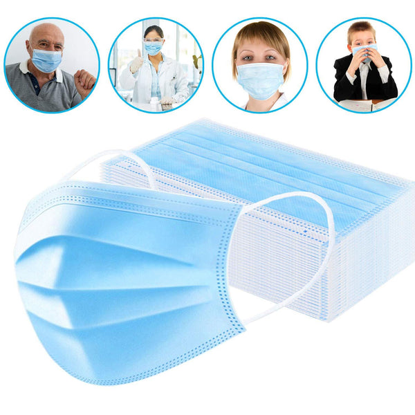 3-Ply Disposable Medical Sanitary Surgical Earloop Face Mask Lot Wellness & Fitness - DailySale