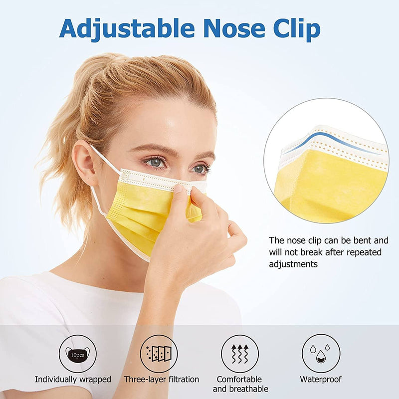 3-Ply Non-Woven Cup Dust Disposable Face Masks with Elastic Earloop
