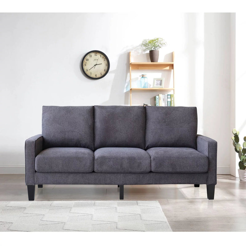 3-Seat Sofa for Living Room-Modern Fabric Sofa Couch with Storage