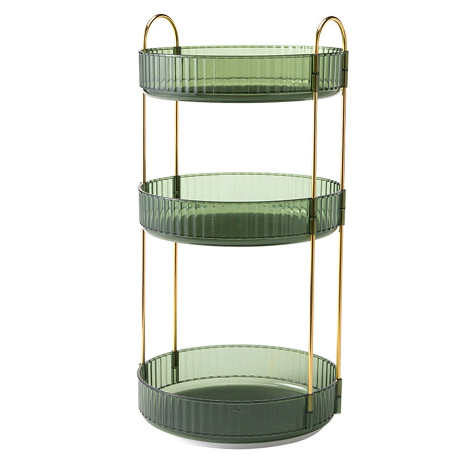 3-Tier 360° Spinning Rotating Makeup Organizer Closet & Storage Green - DailySale