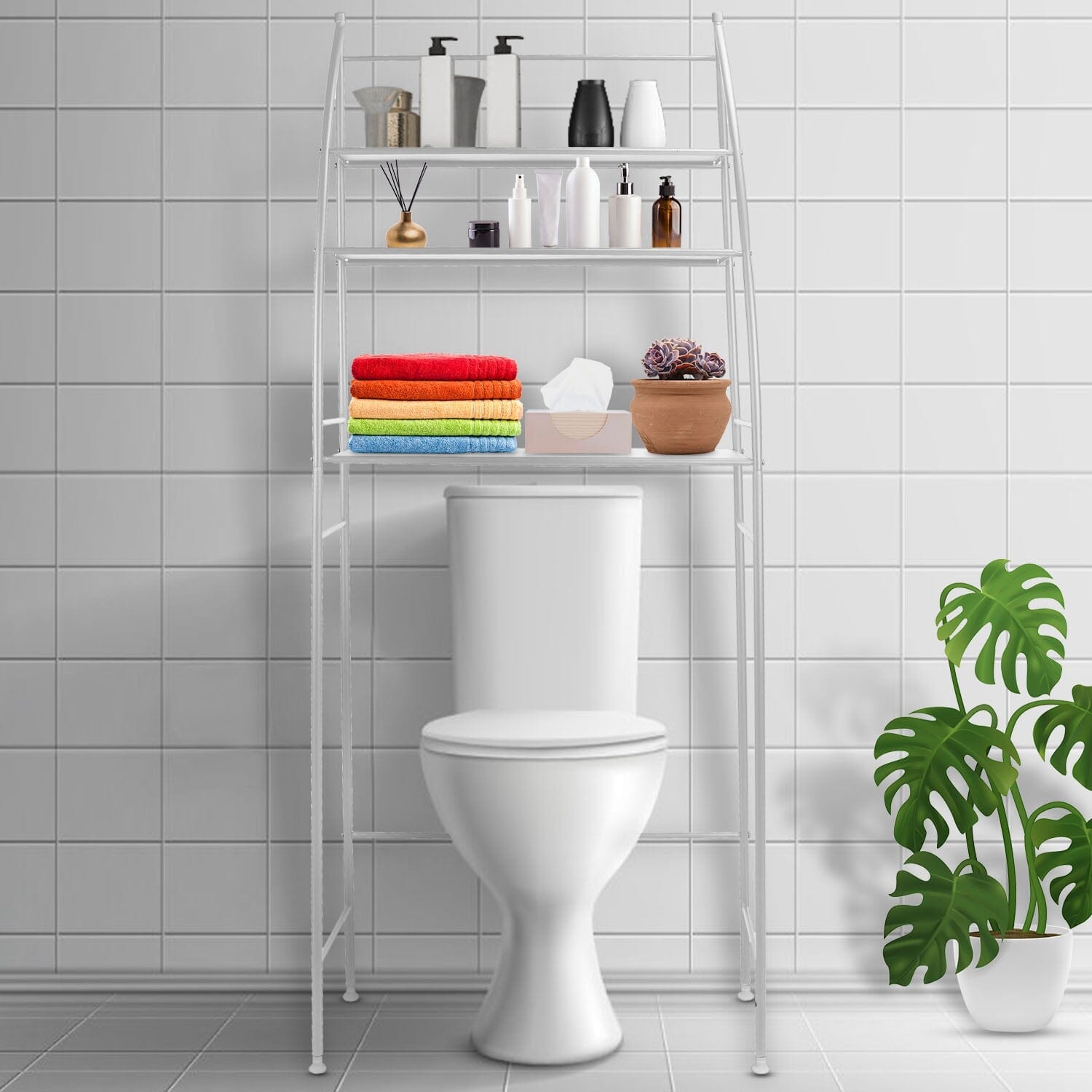 3-Tier Bathroom Over the Toilet Storage Shelf Closet & Storage - DailySale