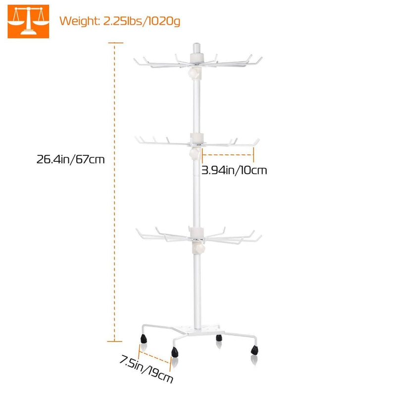 3-Tier Metal Jewelry Rack 30-Hook Necklaces Bracelets Display Stand Closet & Storage - DailySale