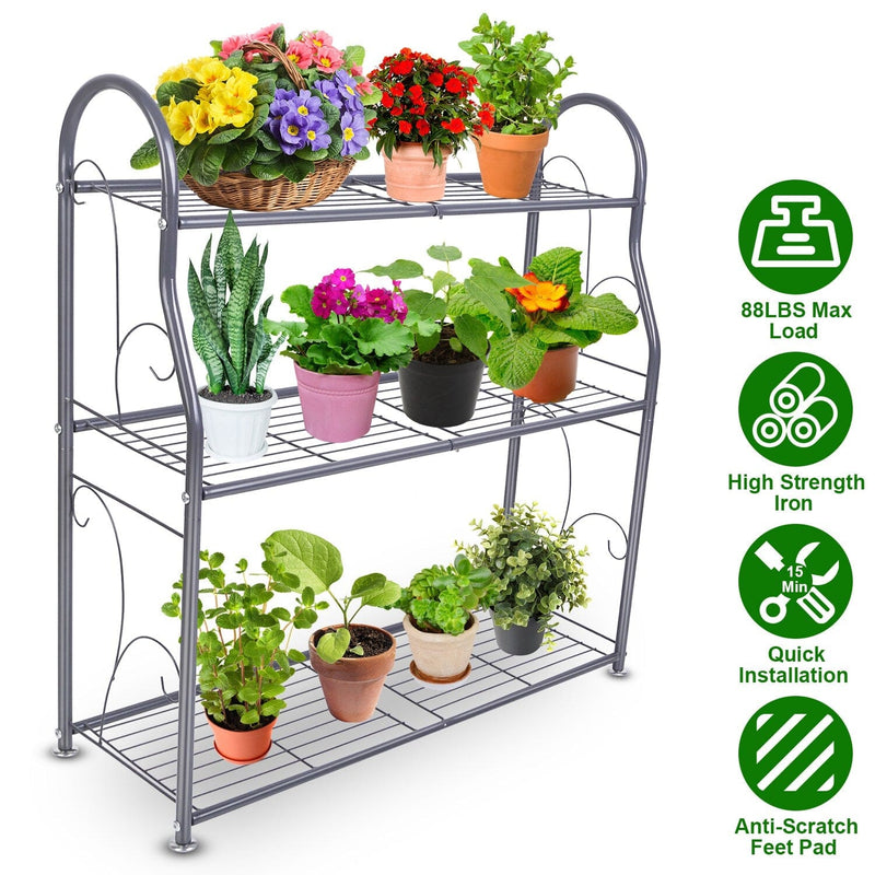 3-Tier Plant Stand Shelf Display Rack Garden & Patio - DailySale