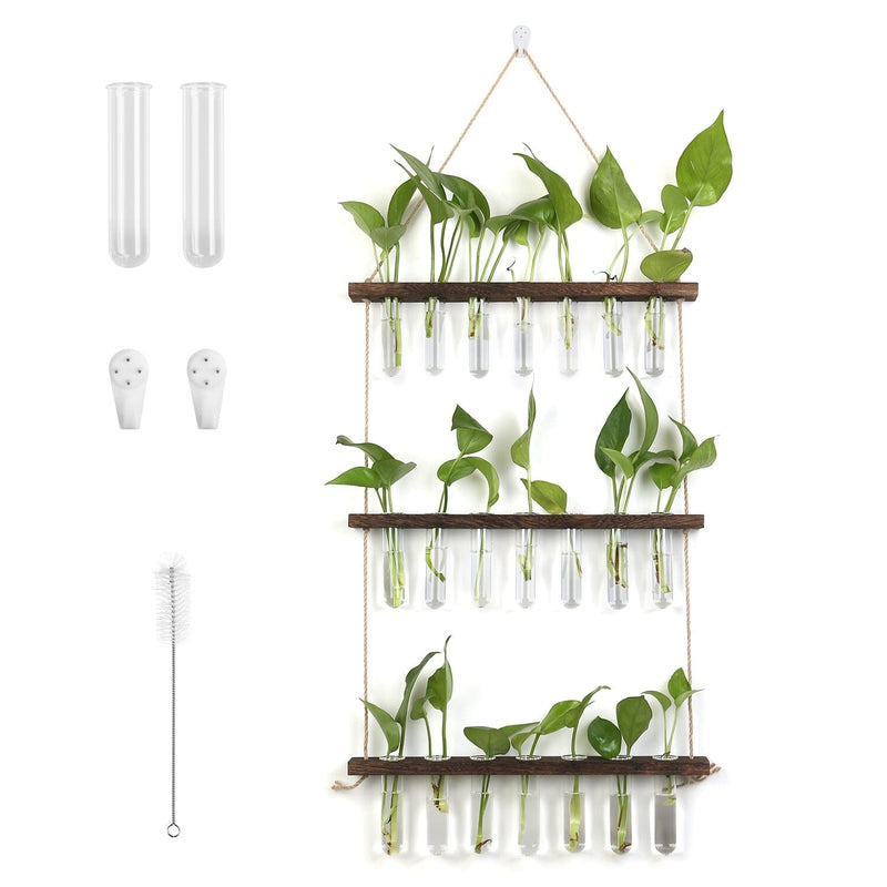 3-Tier Wall Hanging Glass Tube Planter Garden & Patio - DailySale