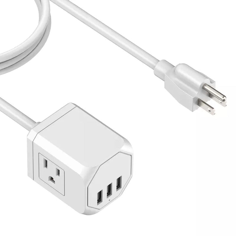 3 Wall Outlets with 3 USB Ports (5ft cord) Mobile Accessories - DailySale
