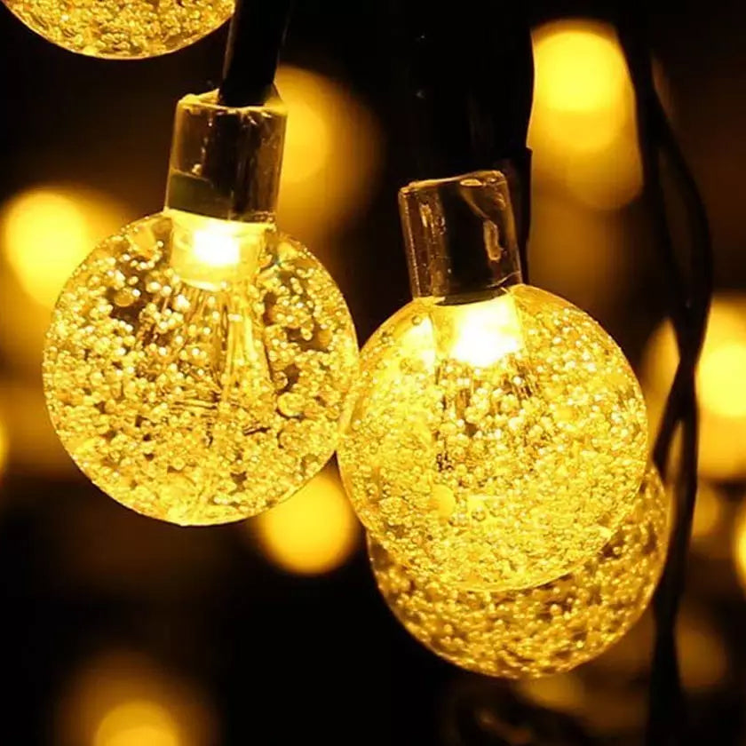 30 LED Solar String Ball Lights Outdoor Waterproof Garden Decor String & Fairy Lights - DailySale