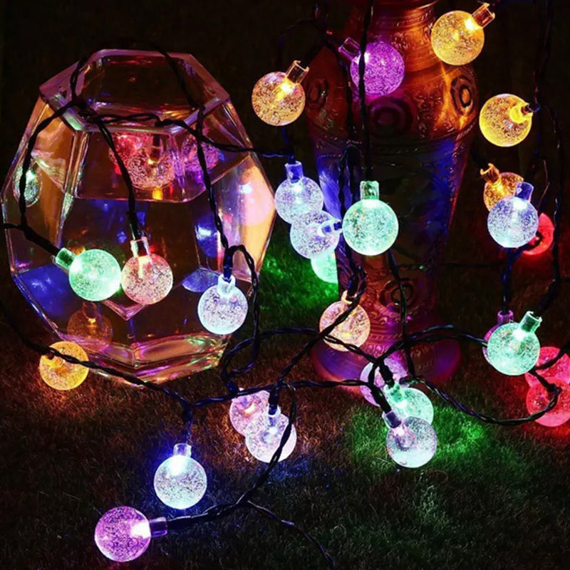 30 LED Solar String Ball Lights Outdoor Waterproof Garden Decor String & Fairy Lights - DailySale