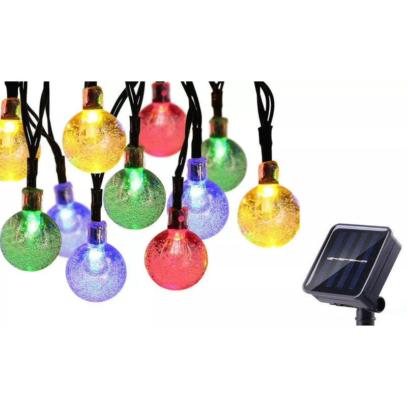 30 LED Solar String Ball Lights Outdoor Waterproof Garden Decor String & Fairy Lights Multicolor - DailySale