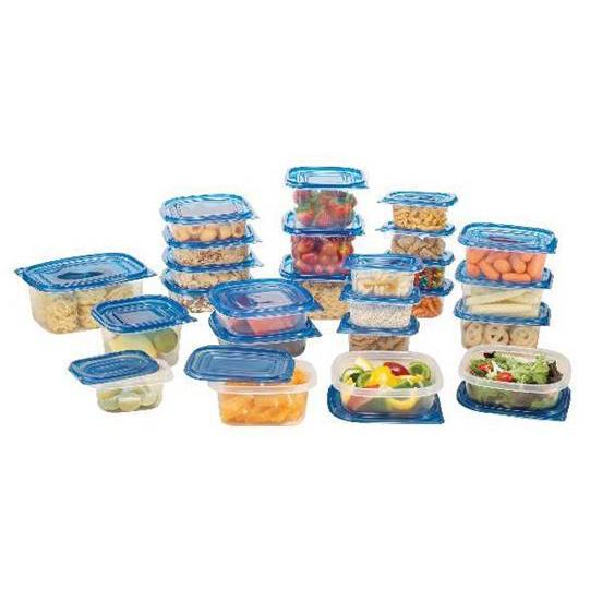 30-Piece Set: Food Storage Set with Blue Lids Kitchen & Dining - DailySale