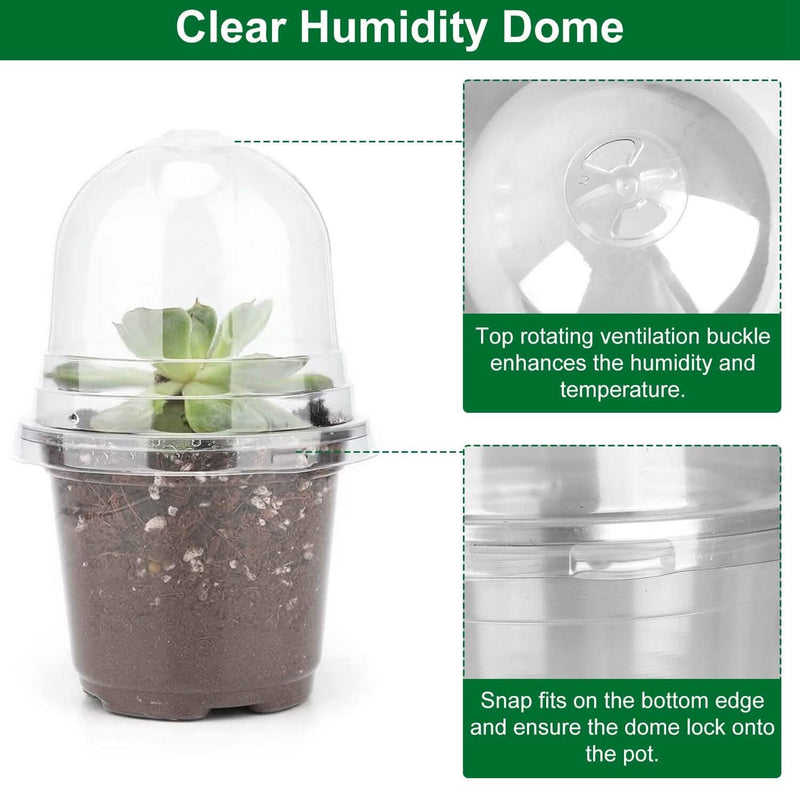 30-Pieces: Plant Nursery Pots PET Flower Seed Starting Pots Container with Dome Drainage Holes Garden & Patio - DailySale