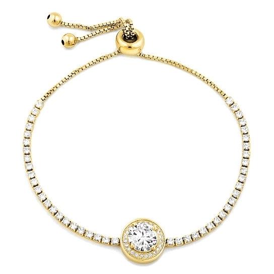 3.00 CTTW Adjustable Halo Tennis Bracelet - Assorted Colors Jewelry Gold - DailySale
