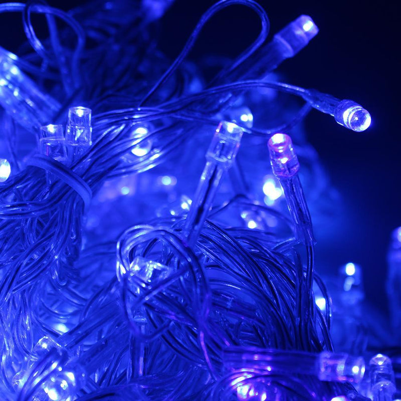 300 LED Blue Fairy String Light Curtain Light with Controller Lighting & Decor - DailySale