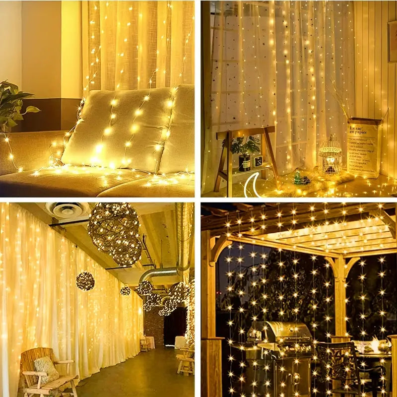 300 LED Curtain Fairy Lights String & Fairy Lights - DailySale