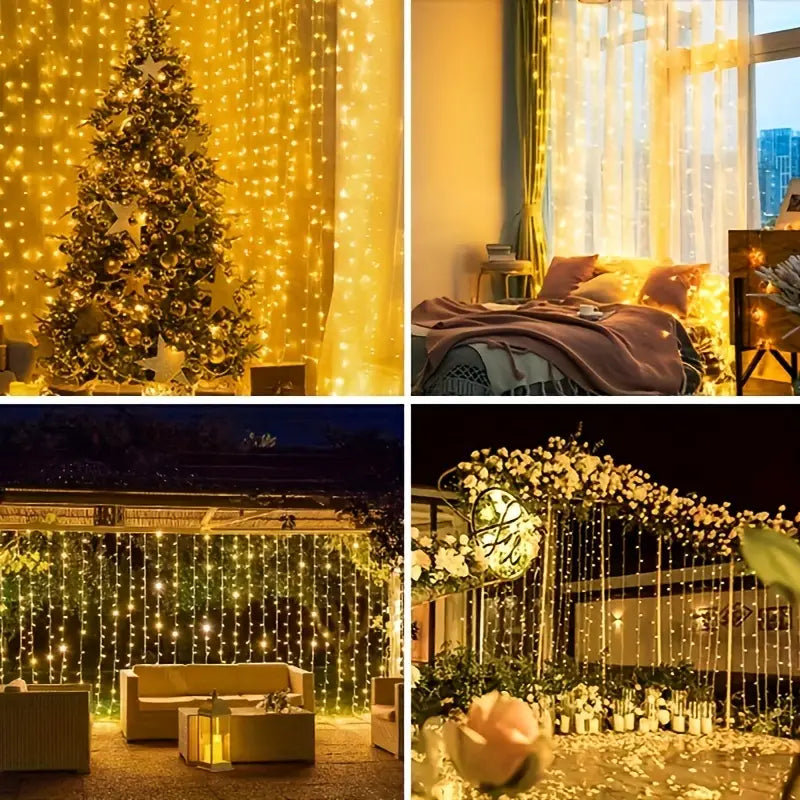 300 LED Curtain Fairy Lights String & Fairy Lights - DailySale