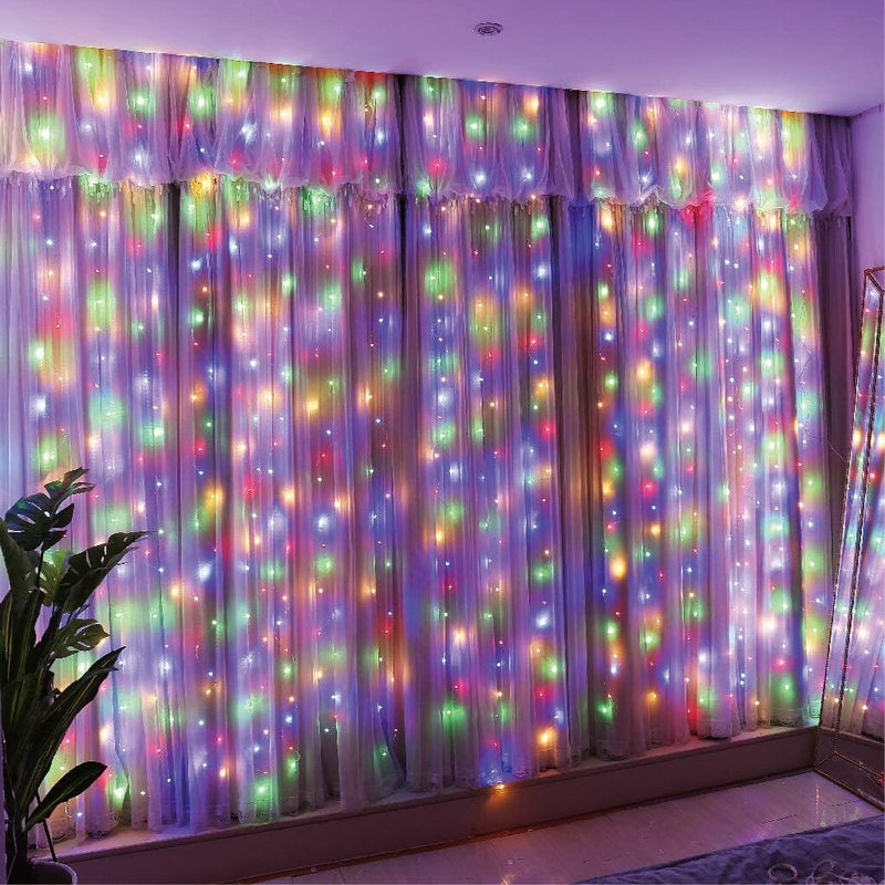 300 LED Curtain Fairy Lights String & Fairy Lights Multicolor - DailySale