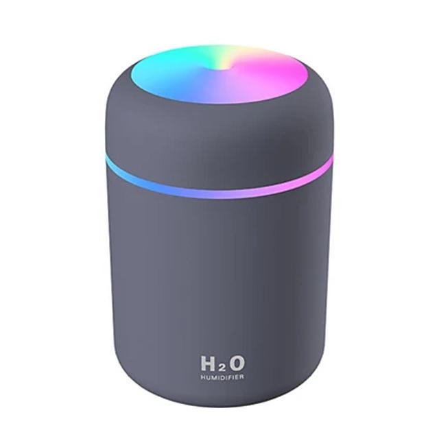 300 ML Humidifier USB Ultrasonic Dazzle Cup Aroma Diffuser Cool Mist Maker Wellness Black - DailySale