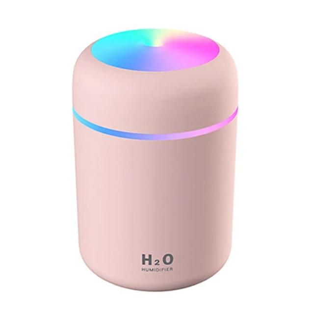 300 ML Humidifier USB Ultrasonic Dazzle Cup Aroma Diffuser Cool Mist Maker Wellness Pink - DailySale