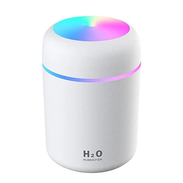 300 ML Humidifier USB Ultrasonic Dazzle Cup Aroma Diffuser Cool Mist Maker Wellness White - DailySale