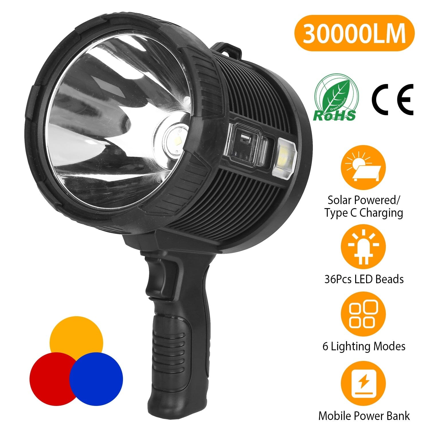 3000LM Rechargeable LED Flashlight Sports & Outdoors - DailySale