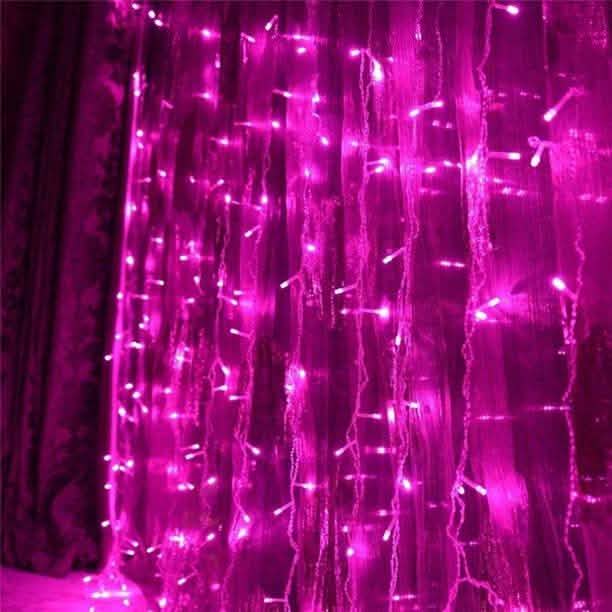 300LED Pink Fairy Curtain String Lights with Controller Lighting & Decor - DailySale
