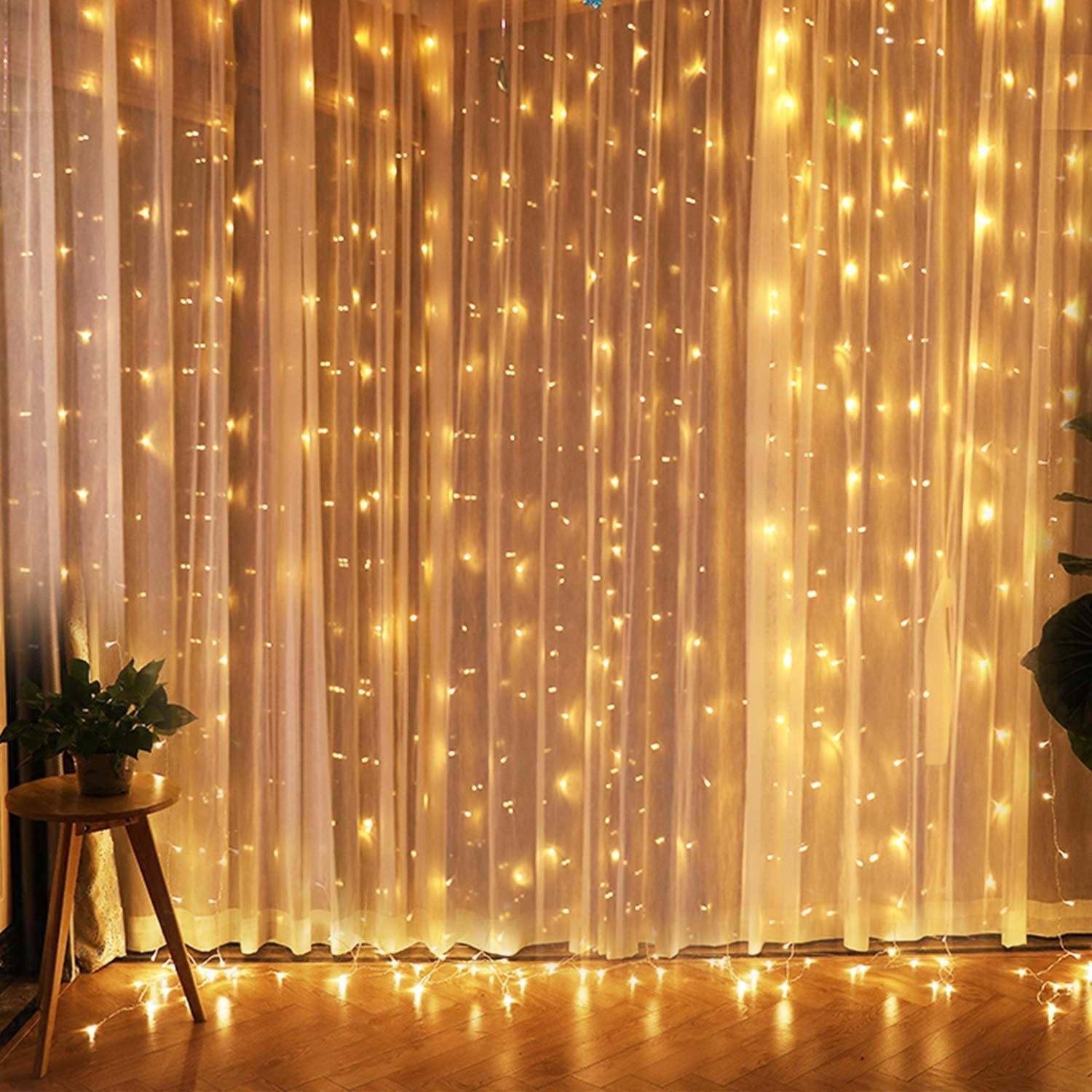 300LED Warm White Starry Fairy String Curtain Light String & Fairy Lights - DailySale