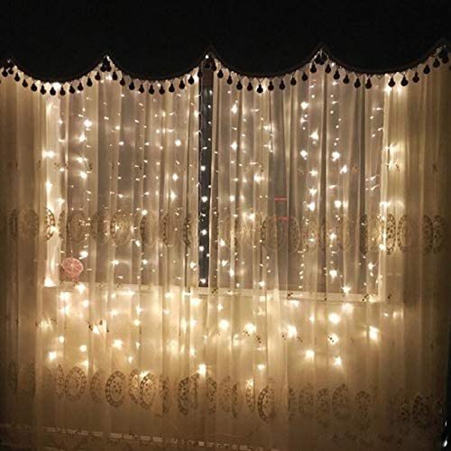 300LED Warm White Starry Fairy String Curtain Light String & Fairy Lights - DailySale