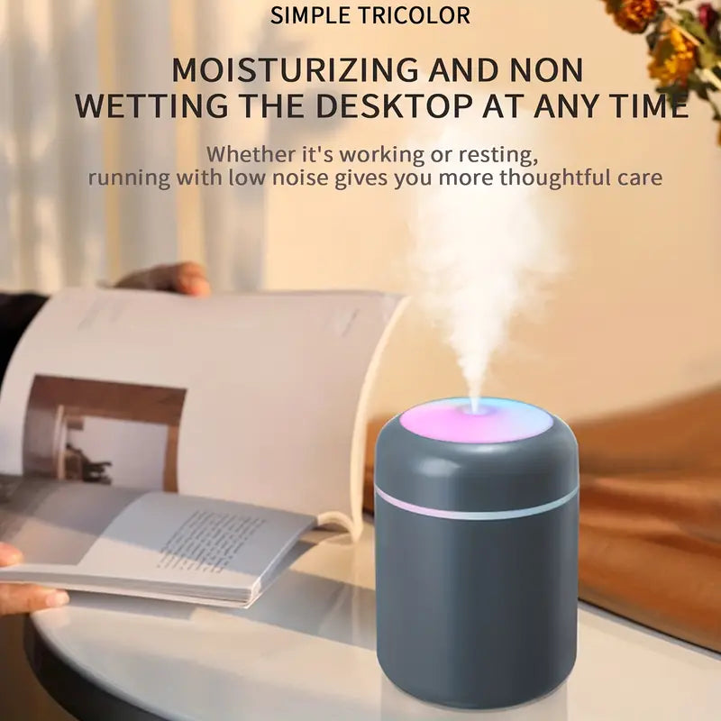 300ml Mini Portable Humidifier Ultra Quiet Aromatherapy Essential Oil Wellness - DailySale