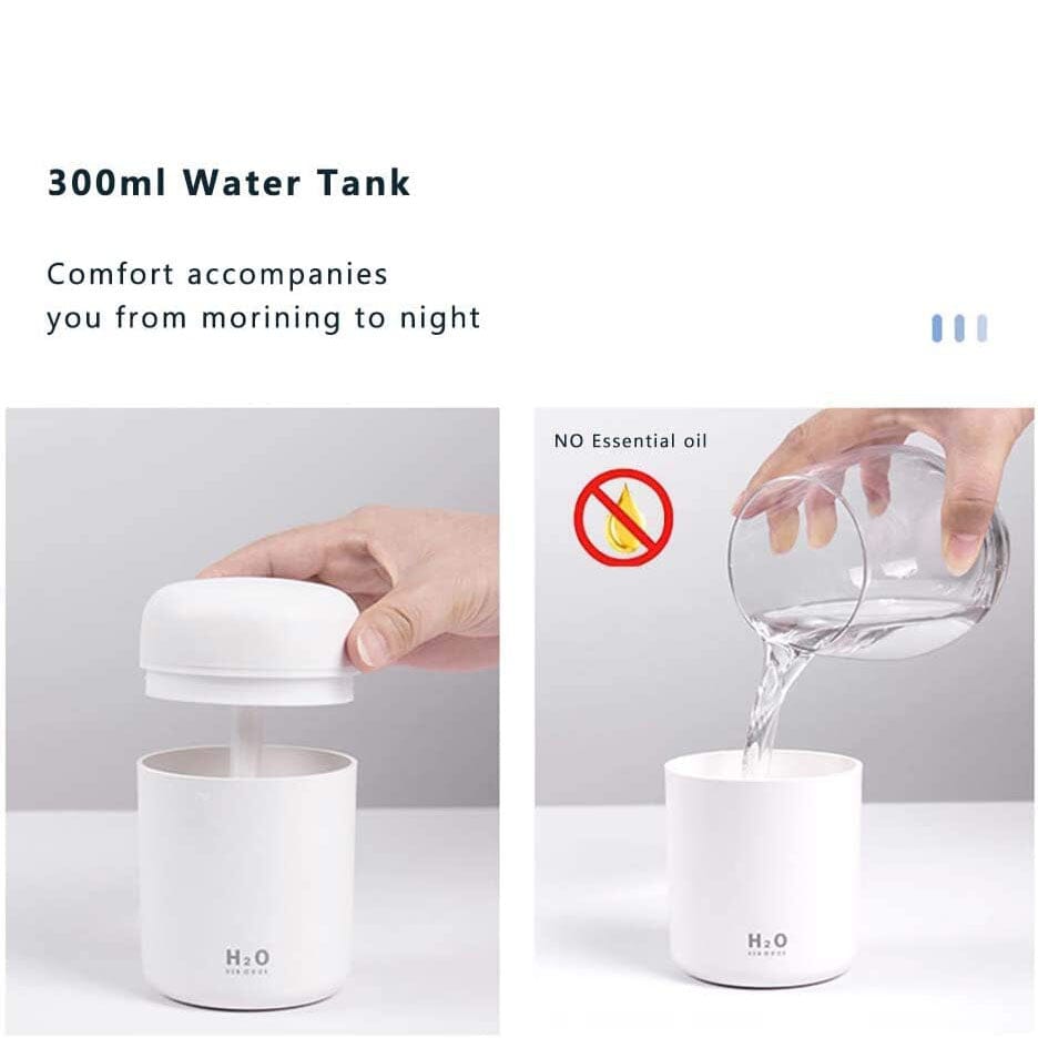 300ml Mini Portable Humidifier Ultra Quiet Aromatherapy Essential Oil Wellness - DailySale