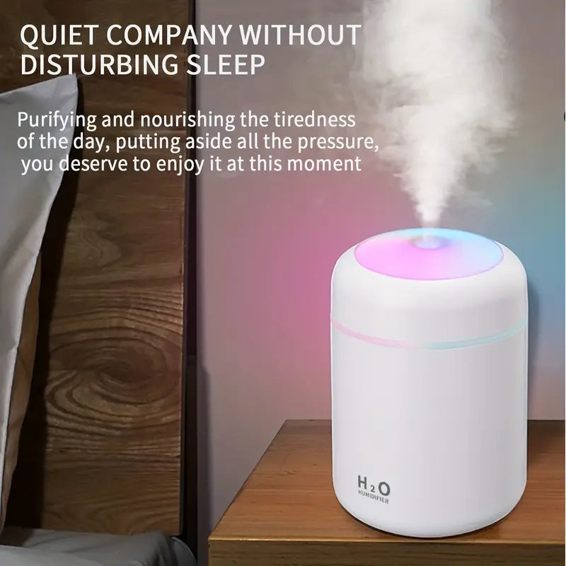 300ml Mini Portable Humidifier Ultra Quiet Aromatherapy Essential Oil Wellness - DailySale