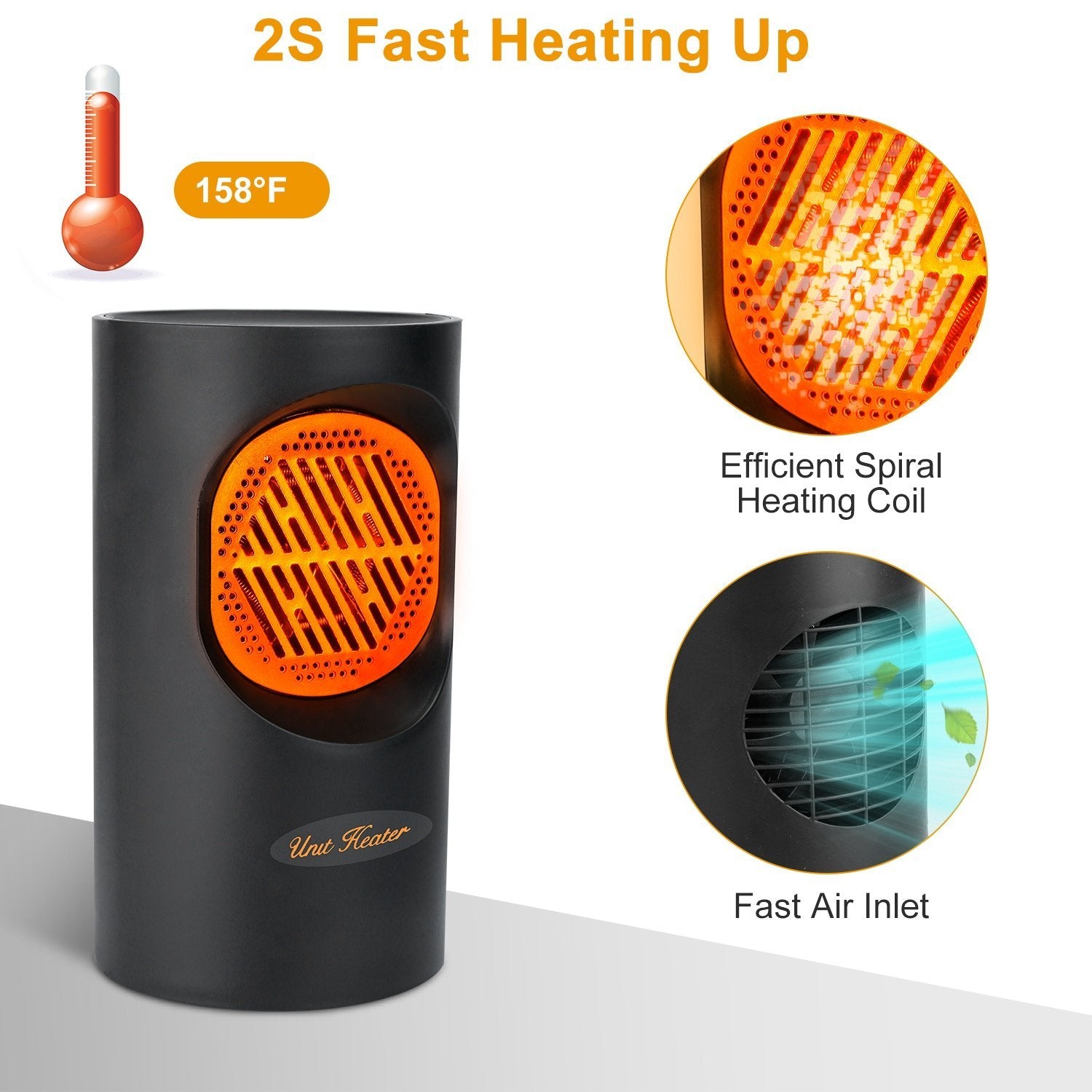 300W Portable Electric Mini Heater Household Appliances - DailySale