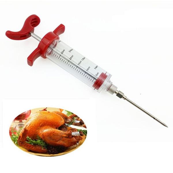 30ml BBQ Meat Marinade Sauce Seasoning Syringe Injector Kitchen & Dining - DailySale