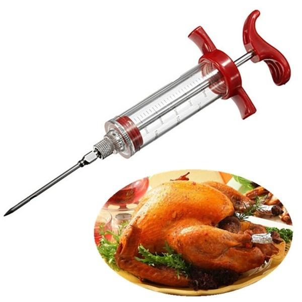 30ml BBQ Meat Marinade Sauce Seasoning Syringe Injector Kitchen & Dining - DailySale