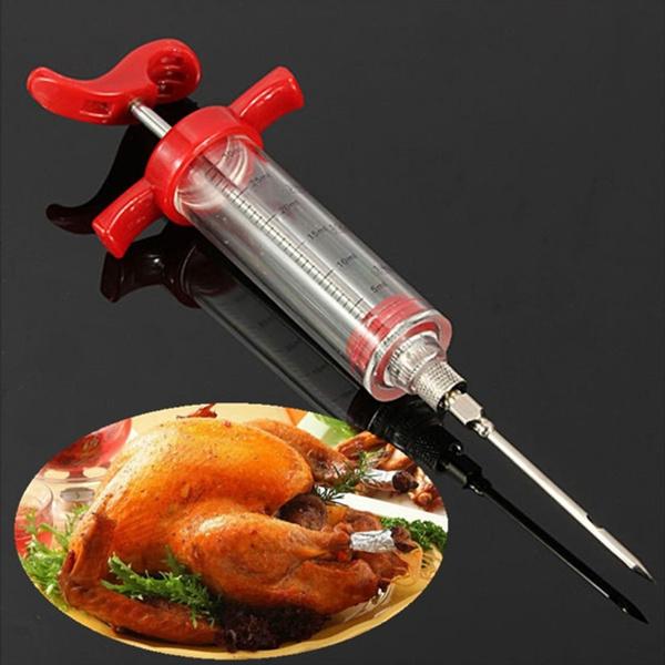 30ml BBQ Meat Marinade Sauce Seasoning Syringe Injector Kitchen & Dining - DailySale