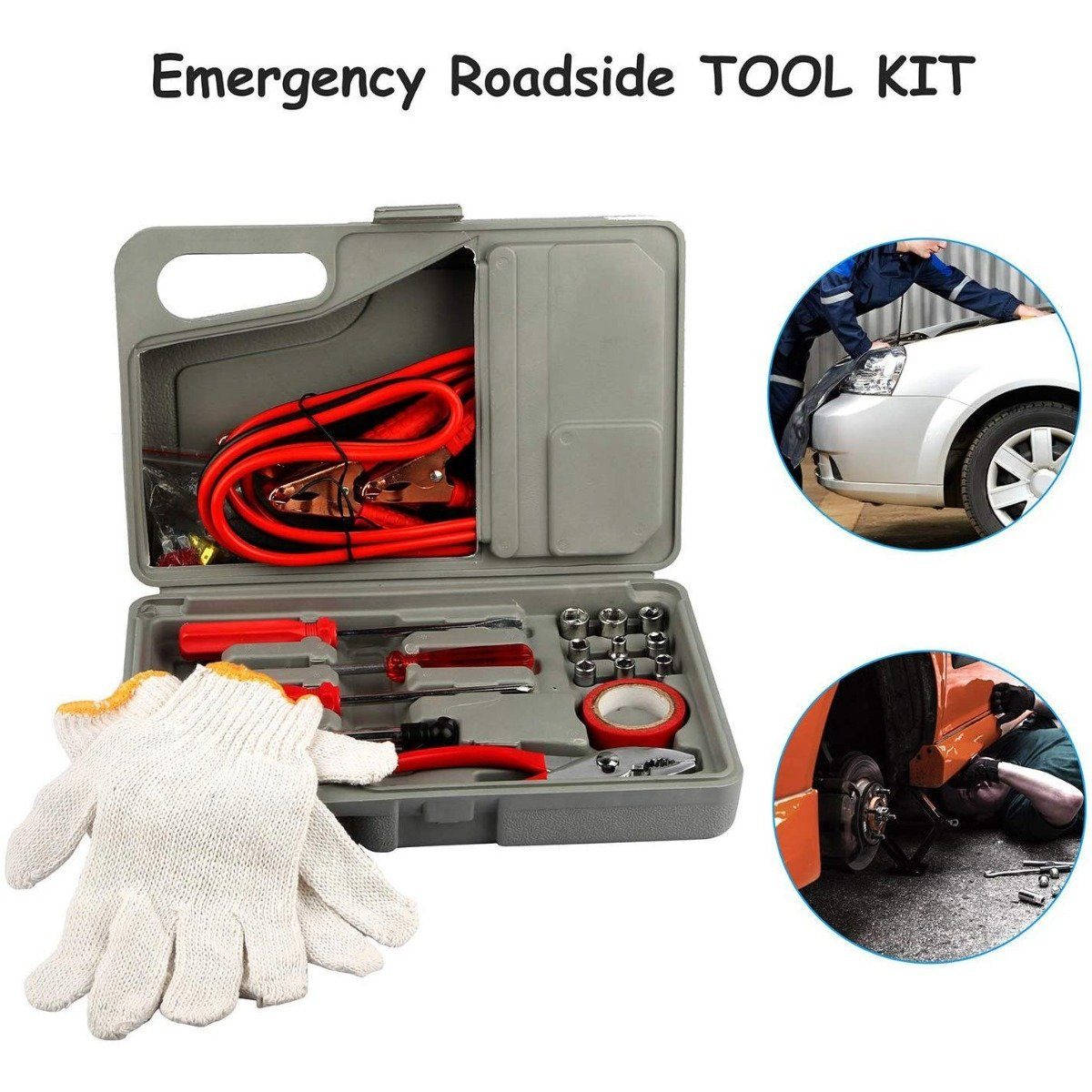 31-Piece: Emergency Roadside Tool Kit Auto Accessories - DailySale